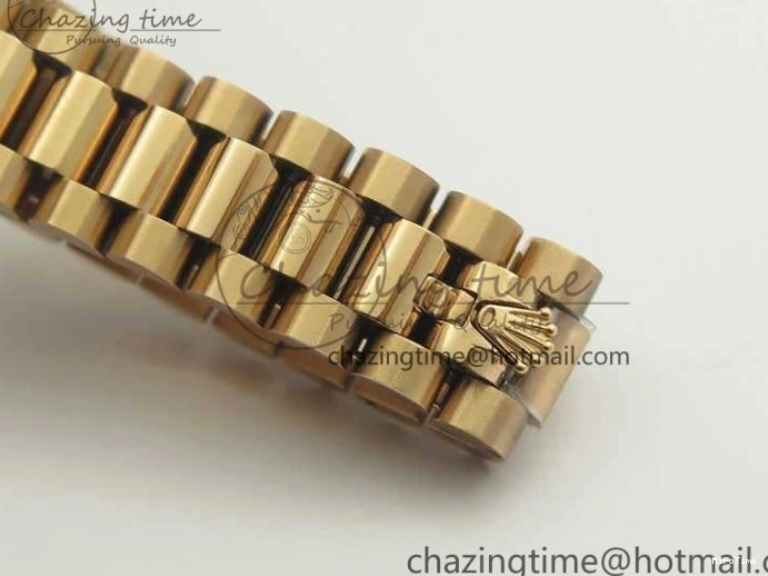 MiroTime 0412 DateJust 28mm RG BP Maker Best Edition Brown Diam Dial Fluted Bezel On RG Bracelet ETA TopPick 3441